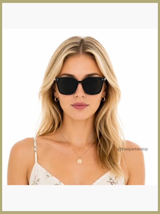 Square Polarized Sunglasses with UV400 Protection, Acetate Frame main image 5